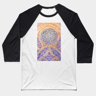 Rosácea Mosteiro Batalha. monastery rose window . color pencil Baseball T-Shirt